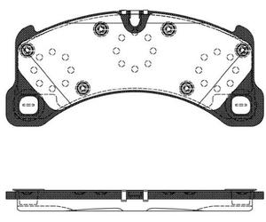 REMSA Plaquettes de freins Avant préparé pour l'indicateur d'usure Épaisseur 17mm avec accessoires 1345.50 Compatible avec PORSCHE Macan 95B Cayenne 92A PANAMERA 971 Panamera Sport Turismo 971