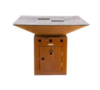 Barbecue brasero en acier Cube Surface de cuisson 102 cm