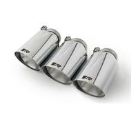 Remus Set de 3 queues de 102 mm (Courte) Coupe Droite et Angle chromé