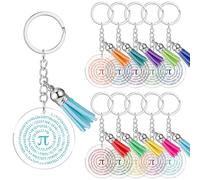 Remuuly Lot de 50 porte-clés Pi pour professeur de mathématiques, étudiant, amateur de mathématiques, club, fête, faveur Pi Symbole pour salle de classe