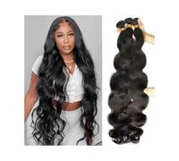 Remy Extensions de cheveux humains indiens bruts 1/3/4 paquets (12)