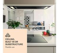 Remy Hotte de plafond type îlot 90cm classe A 620m³/h LED verre A