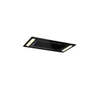 Klarstein Remy Pack Hotte aspirante décorative encastrable îlot 90cm + 2 filtres recyclage - évacuation 620 m³-h - classe A - noir