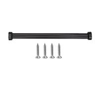 REMYS 2mm Thick Metal Rustproof Oval Wardrobe Tube with Complete Kit,65 60 55 50 45 40 35 30 25 20 18 Inch Closet Rods for Hanging Clothes Wall Mounted(Black,40in/102cm)