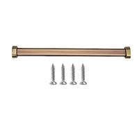 REMYS 2mm Thick Metal Rustproof Oval Wardrobe Tube with Complete Kit,65 60 55 50 45 40 35 30 25 20 18 Inch Closet Rods for Hanging Clothes Wall Mounted(Champagne Color,24in/61cm)
