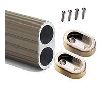 REMYS Aluminum Detachable Oval Wardrobe Tube Clothes Pole With Screws,Closet Rods For Hanging Clothes 50 60 70 80 90 100 110 120cm, Laundry Room/Balcony/Bathroom(Champagne Color,70cm/27.5in)