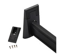 REMYS Boutique/Clothing Store/Hotel Clothes Hanging Bar with Socket Set,15" 20" 25" 30" 35" 40" 45" 50" 55" 60" Long Closet Rods Aluminum Alloy, Cuttable(Black,Closet Width 54"(137cm))