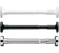 REMYS Closet Rod Wall Mounted Hanging Rod for Closet,Adjustable Closet Rod, Premium Stainless Steel Closet Pole Closet Bar with Socket Set(Black,0.7~1.2m/27.56~47.24in)