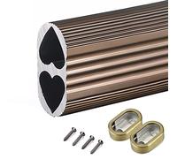 REMYS Heavy Duty Wardrobe Pole for Laundry Room/Cabinet/Loft With Socket Set,20 30 40 50 60 Inch Closet Hanging Rod Aluminum, 3mm Thick Valet Rod Hotel Home Office(Champagne,110cm/43.3 in)
