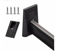 REMYS Replacement Thick Metal Closet Pole/Bars,Closet Rods for Hanging Clothes Heavy Duty 18 20 24 28 30 33 35 38 40 45 48 50 55 58 60 63 65 Inch Long, Garment Bar(Black,60in/153cm)