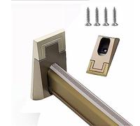 REMYS Replacement Thick Metal Closet Pole/Bars,Closet Rods for Hanging Clothes Heavy Duty 18 20 24 28 30 33 35 38 40 45 48 50 55 58 60 63 65 Inch Long, Garment Bar(Champagne Color,50in/127cm)