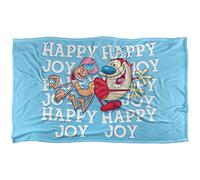 Ren and Stimpy Happy Happy Joy Joy Plaid Ultra Doux au Toucher Soyeux - 91 x 147 cm