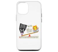 Ren-World 39 Zen Munch-1/5 Munch Cry Problem Solving Heart Bouddhist Enseignements Namahage Zen Récitation Lapin Coque pour iPhone 12/12 Pro