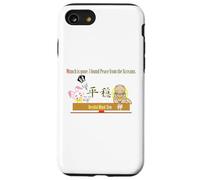 Ren-World 40 Munch Zen Munch-2/5 Munch Animal Japonais Dortoir Lapin Cœur Bouddhiste Pacifique Auto-résolvant Magatama Coque pour iPhone SE (2020) / 7/8