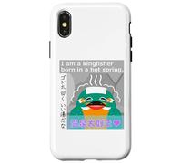 Ren-World 58 Hot Springs, Loving Birds, Kingfisher, Gonta, Relaxed, Cute, Smiling, Always Smiling, Nico Nico et Funya Face Coque pour iPhone X/XS