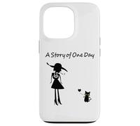 Ren-World 76 Chaton & Lady Cat Lover Une Histoire d'un Jour en France Coque pour iPhone 13 Pro