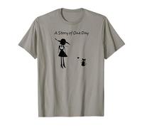 Ren-World 76 Hokori Chaton & Lady Amoureux des Chats Une Histoire d'un Jour en France T-Shirt