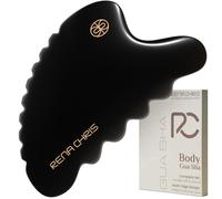 Rena Chris Gua Sha Outils faciaux en pierre naturelle Bian Gua Sha Jade Grattoir Outil de massage, Pierre Gua Sha pour le corps, Grand ensemble GuaSha pour thérapie d'acupuncture traditionnelle