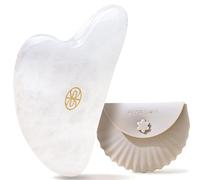 Rena Chris Gua Sha Outils pour le visage, Pierre de jade naturelle Guasha(blanc)