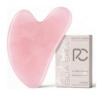 Rena Chris Outils faciaux Guasha en quartz rose naturel outil de thérapie d'acupuncture masseur facial pour sculpter la mâchoire et réduire les poches (rose)