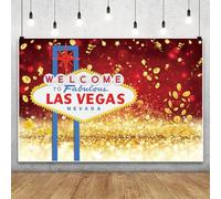 Renaiss 2.2x1.5m Bienvenue dans Les Fabuleux décors de Las Vegas Casino Poker Film Thème Photographie Fond Costume Déguisement Anniversaire Bal Fête Décoration Photo Accessoires
