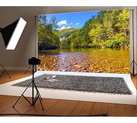 Renaiss 2.7x1.8m Lac Montagne Toile de Fond Nature Paysage Photographie Fond Rivière Forêt Voyage Vacances Toile de Fond Extérieur Fille Garçon Artistique Portrait Chambre Décoration Studio Props