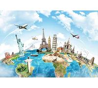 Renaiss 3x2.5m dans Le Monde Entier célèbre Toile de Fond Globe Voyage Photographie Fond Terre Carte Continent Paysage Toile de Fond Bébé Adulte Portrait Tir Papier Peint Accessoires de Studio Photo