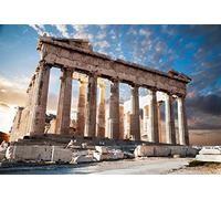 Renaiss 3x2.5m Grèce Marbre Pilier Photographie Fond Acropole Ruine Ancienne Site Toile De Fond Parthénon Temple Voyage Vacances Toile De Fond Bébé Adulte Portraits Accessoires de Studio Photo