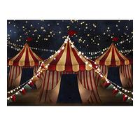 Renaiss 3x2m Rouge Blanc Cirque Toile de Fond Nuit Ciel Carnaval Grand chapiteau Photographie Fond bébé Douche Enfants fête d'anniversaire décoration Fournitures Vinyle Photo Studio Accessoires