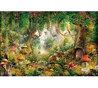 Renaiss 3x2m Toile de Fond de la forêt du Pays des Merveilles forêt Champignons Arbres Plantes Photographie arrière-Plan bébé Douche Enfants fête d'anniversaire décor Vinyle Photo Accessoires