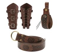 Renaissance Accessories for Men, 400g Medieval Festival Belt Pouch, Artificial Leather Vintage Waist Bag for Festival Cosplay, Themed Events, and Renaissance Fairs, 19.5x24x17cm