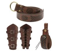 Renaissance Accessories, Vintage Medieval Leather Belt Pouch, Handsfree Waist Bag Coin and Trinkets for Festival, Cosplay, Costume Party, Themed Event, Renaissance Fair, Historical Reenactment Use
