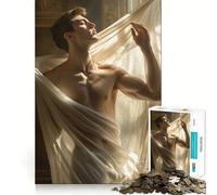 Renaissance Adonis Puzzle de 1000 pièces Lumière et Ombre pour Adolescents, Jeu Mental Anti-Stress, découpe Premium, Cadeau Exquis (50x75cm)