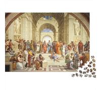 Renaissance Art Masterpiece Adult Puzzle for Decompression: Ancient Colonnade Scene Educational Game Challenge 1000 Piece 52x38cm/1000pcs