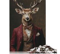 Renaissance Elk Gentleman Puzzle 1000 Pièces Educa Jouet en Bois Cadeau Unique Décoration Intérieure Jeu Éducatif Challenge Toy Adultes Et Enfants À Partir De 14 Ans 1000pcs (75x50cm)