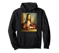 Renaissance Lisa Woman Boba Tea Humoristique Vintage Pop Mona Sweat à Capuche