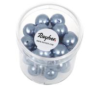 Renaissance Perles En Verre , 10mm Ø, Bleu Azur, Boîte 35 Pces