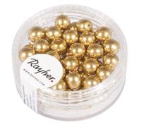 Renaissance Perles en verre , 6mm ø, or, boîte 45 pces