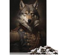 Renaissance Wolf General Puzzles 1000 Pièces Cadeau Unique Jeu Éducatif Challenge Toy À De Qualité Supérieure Peinture Art pour Adultes Et Enfants 1000pcs (40x28cm)