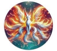 Renard à Neuf queues 1000 Pièce Jigsaw Puzzles Jeux ÉduChatifs Soulageur De Stress Puzzles Ronds Belle Décoration Puzzle pour Adultes Et Enfants 1000pcs (67.5x67.5cm)