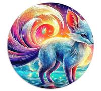 Renard à Neuf queues 1000 Pièces Puzzle pour Adultes Et Enfan Puzzle Rond Décompression Créative Jeu Cadeau Unique 1000pcs (67.5x67.5cm)