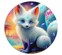 Renard à Neuf queues 1000 Pièces Puzzle pour Adultes Et Enfan Puzzle Rond Décoration Moderne Jeu Cadeau Unique 1000pcs (67.5x67.5cm)