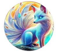 Renard à Neuf queues (8)_2 1000 Pièces Puzzle Circulaire Puzzle Adulte pour Enfants Pression Réduite Puzzle Jeu D'Intelligence Cadeaux 1000pcs (67.5x67.5cm)