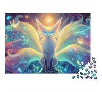 Renard à Neuf Queues Fantaisie Puzzle pour Adultes Puzzle 1000 Pièces Nuit Magique Décompression Décor Maison 38x26cm/1000pcs
