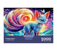 Renard à Neuf queues Puzzle 1000 PiècesNeon Fox pour Débutants Carton sans Odeur Anti-Stress pour Cadeaux De Remerciement Prix Promo 70x50cm/1000pcs