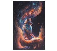 Renard à Neuf Queues Puzzle Adulte 1000 Pièces Artisanat Cadeau Famille Puzzles Jouet en Bois Cadeau Unique Décoration Intérieure 78×53cm