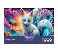 Renard à Neuf queues Puzzle Classique Familial, Neon Chat Carton Extra-Épais, Ultra-Difficile, Pause Bureau, Cadeau D’Anniversaire Surrise 38x26cm/1000pcs