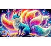 Renard à Neuf queues Puzzle de 1000 pièces pour Enfants de 12 Ans Jeux de Puzzles stimulants 75x50cm/1000pcs