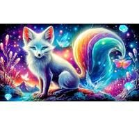 Renard à Neuf queues Puzzle de 1000 pièces pour Jouets d'enfants Jeux éducatifs Classiques Décoration 38x26cm/1000pcs