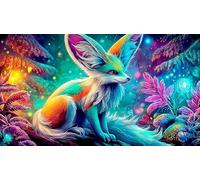 Renard à Neuf queues Puzzles 1000 Pieces Cadeau Unique Jeu éducatif défi Jouet de qualité supérieure Peinture Art pour Adultes et Enfants à partir de 14 Ans 38x26cm/1000pcs